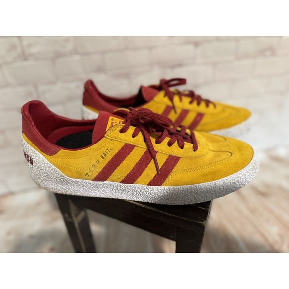 Adidas x BAIT One Punch Man Yellow Red Suede Sneakers Men's Size 14 - Picture 2 of 9